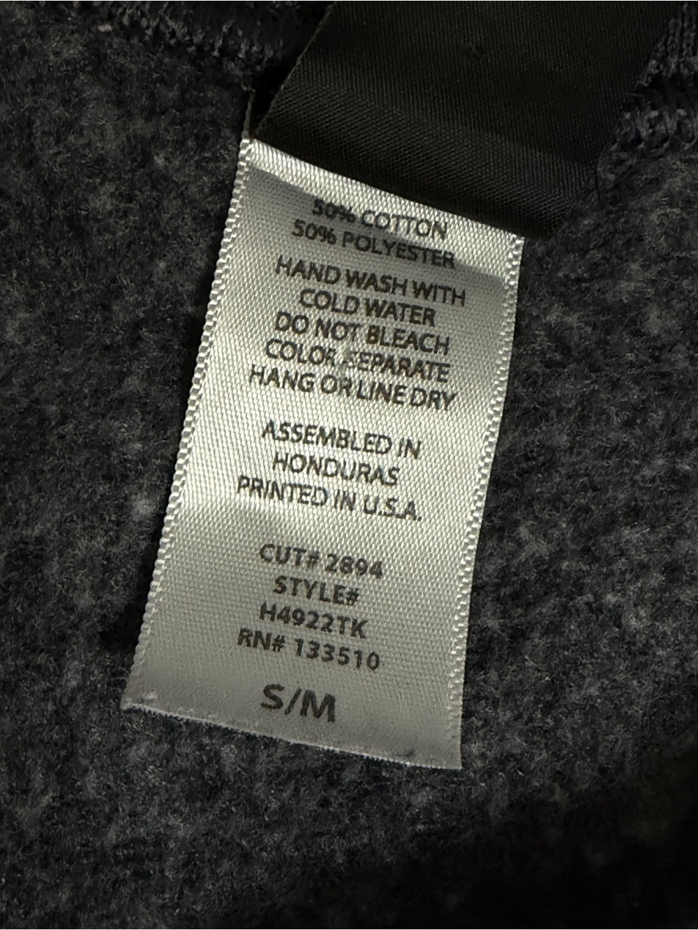 Sweet Claire Charcoal Cropped 'Eastern Division 96' Long-Sleeve Sweater Sz S/M - Picture 9 of 11